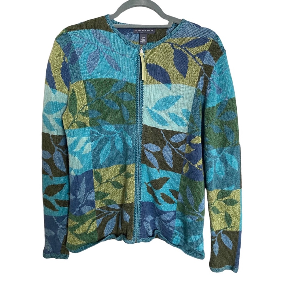 Vintage Northern Isles Patchwork Knit Cardigan - image 1